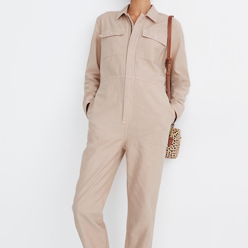 Madewelll Garment-Dyed Zip-Front Coverall Jumpsuit